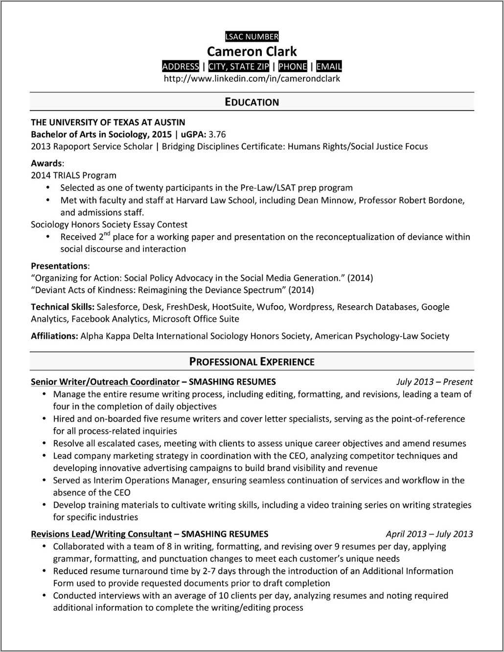 Sample Resume For Indian Law Student - Resume Example Gallery