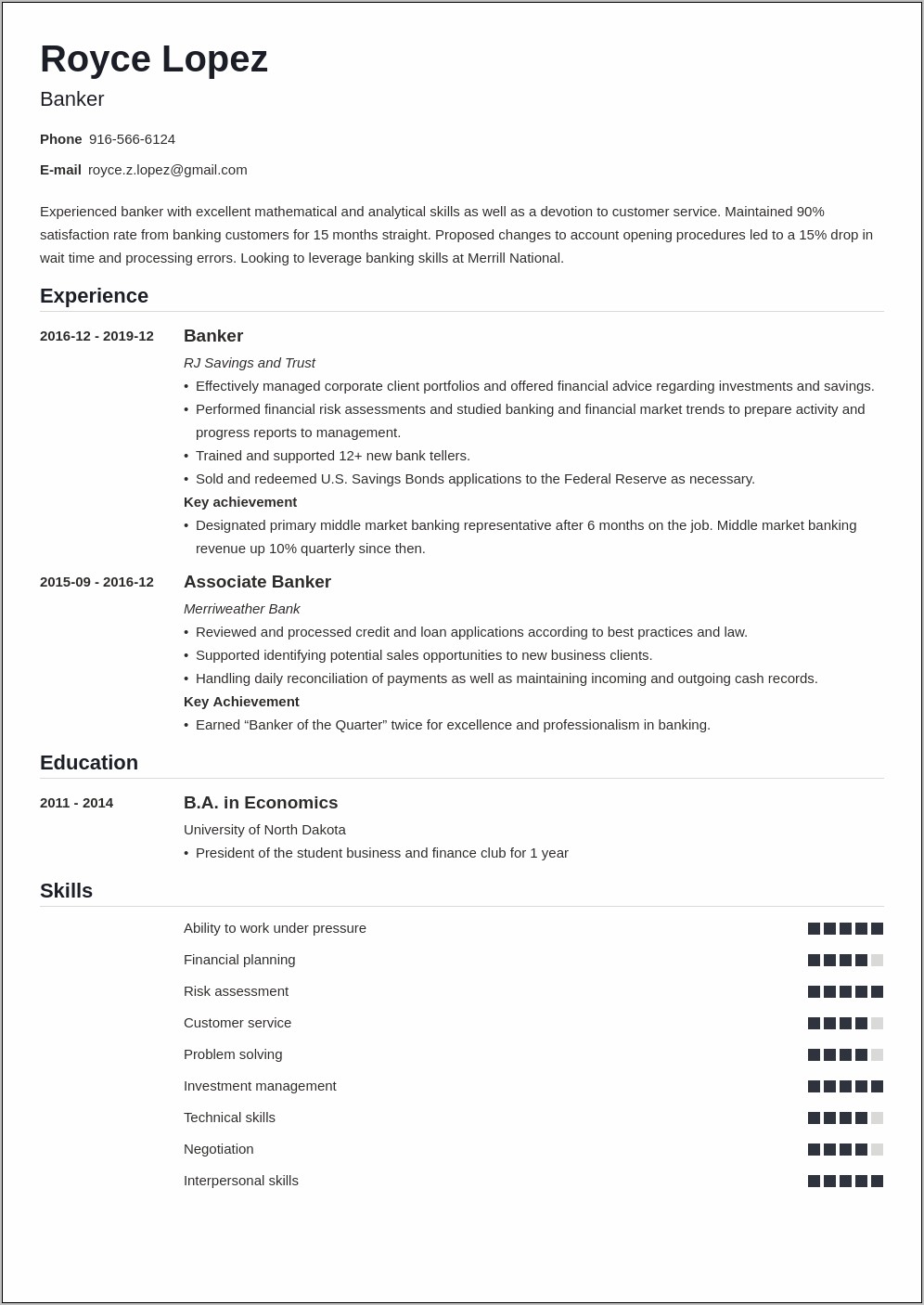 Sample Resume For Insurance Branch Manager - Resume Example Gallery