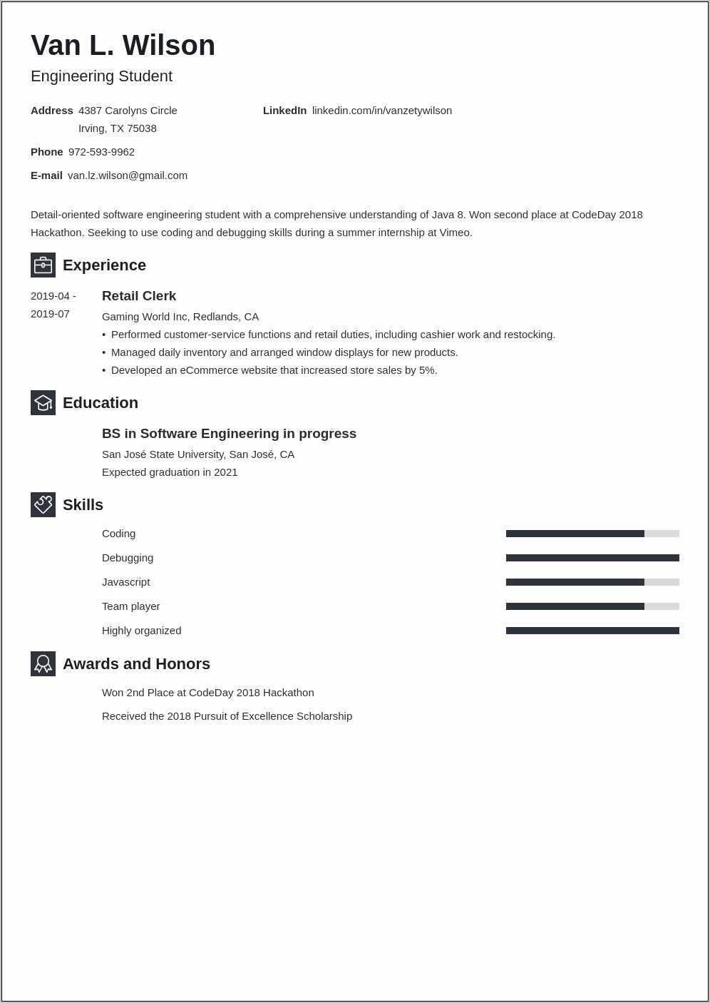 Sample Resume For Ojt Industrial Engineering Students - Resume Example ...