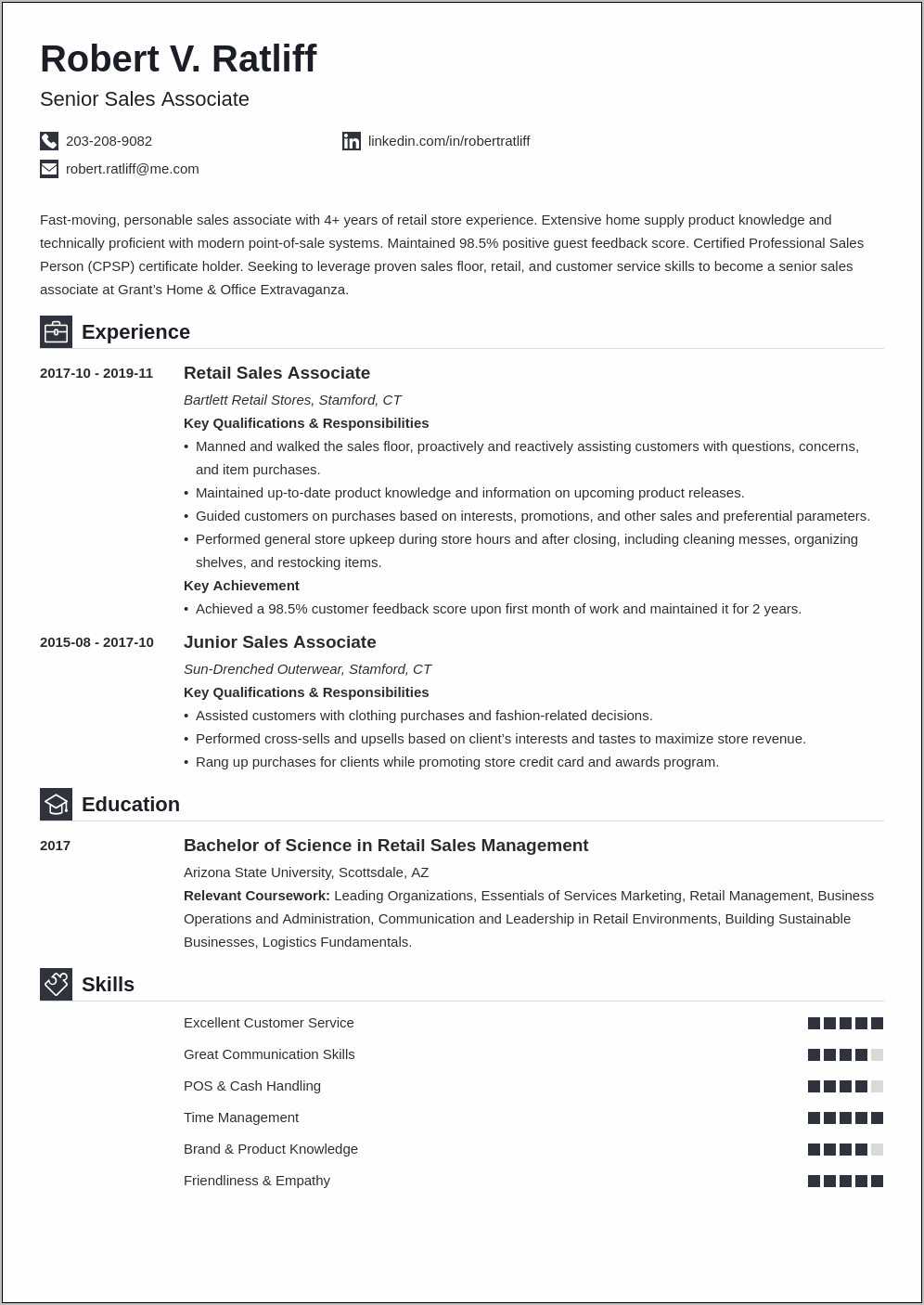 Sample Resume For Sales Lady In Supermarket Resume Example Gallery 7768