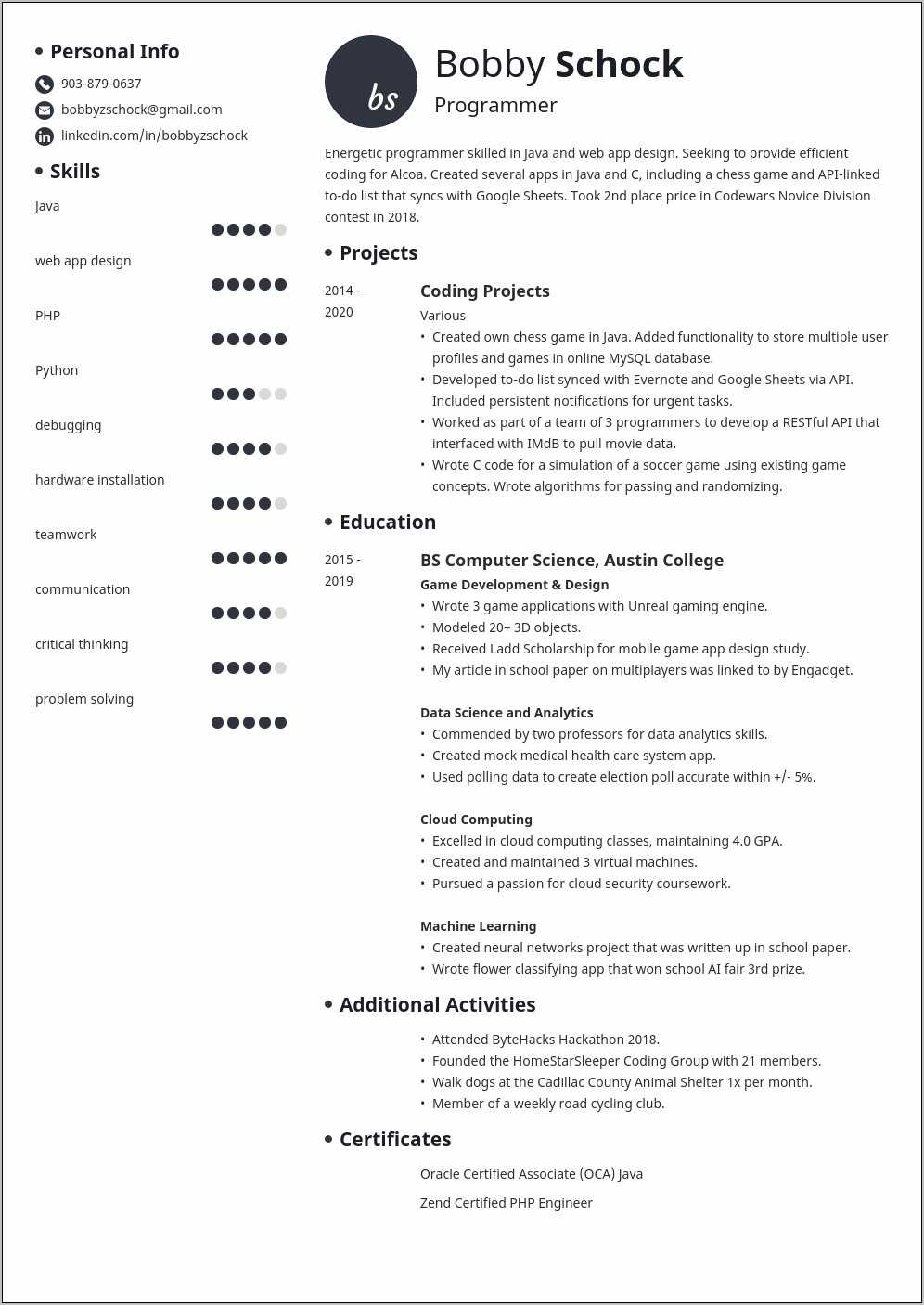 Sample Resume Format With Work Experience - Resume Example Gallery