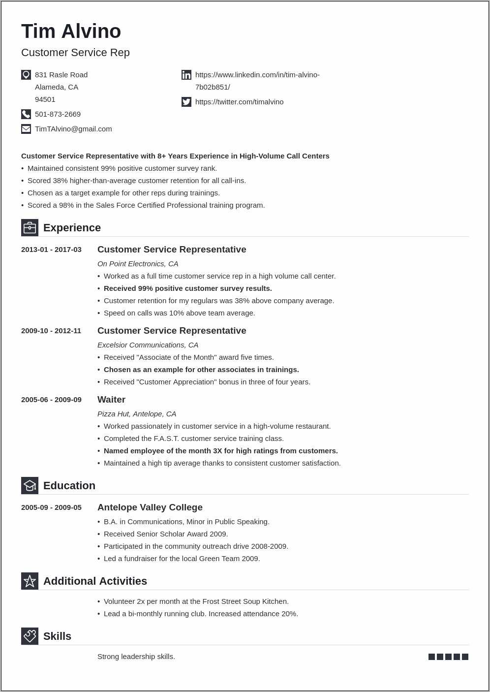 Sample Resume Headline For Engineer - Resume Example Gallery