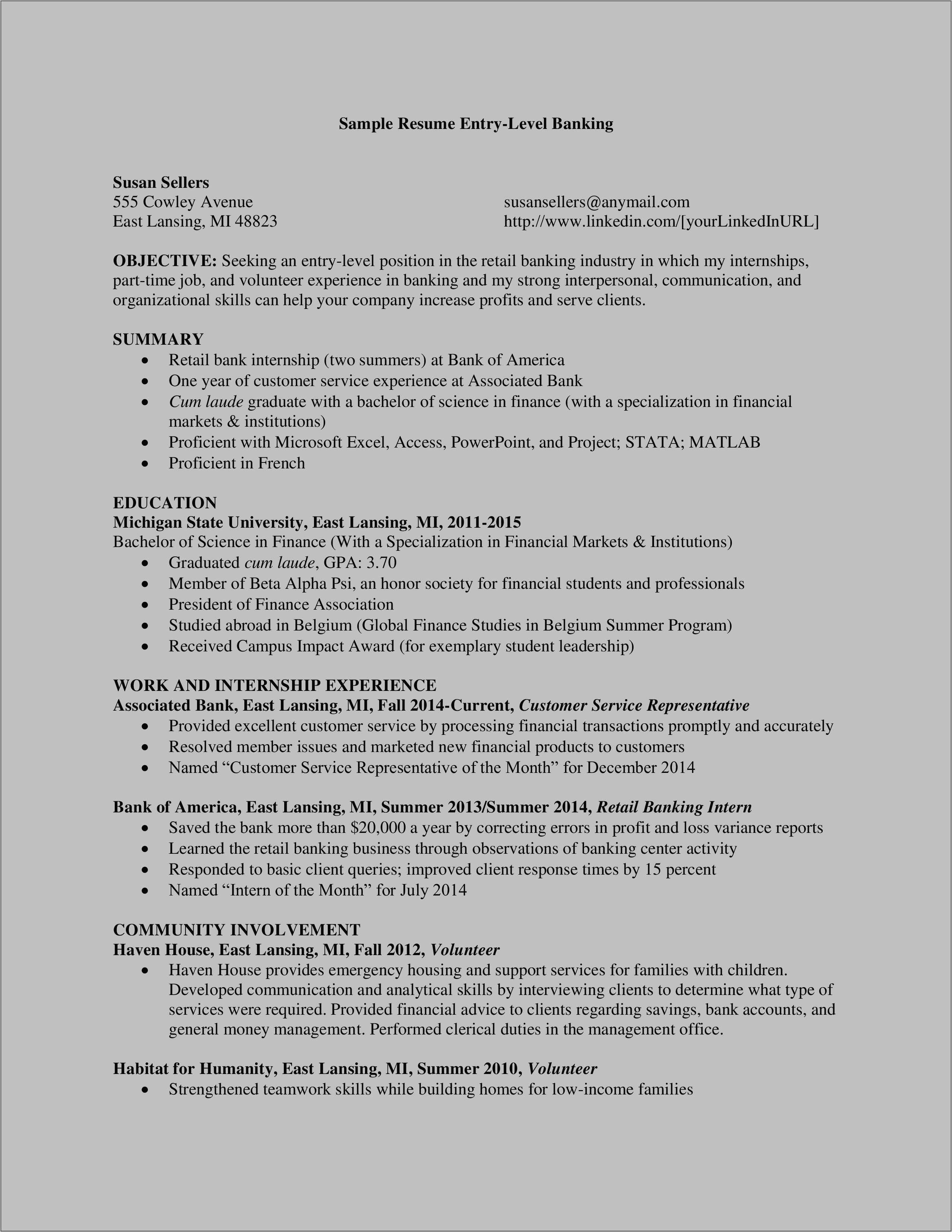 sample-resume-objectives-for-entry-level-customer-service-resume