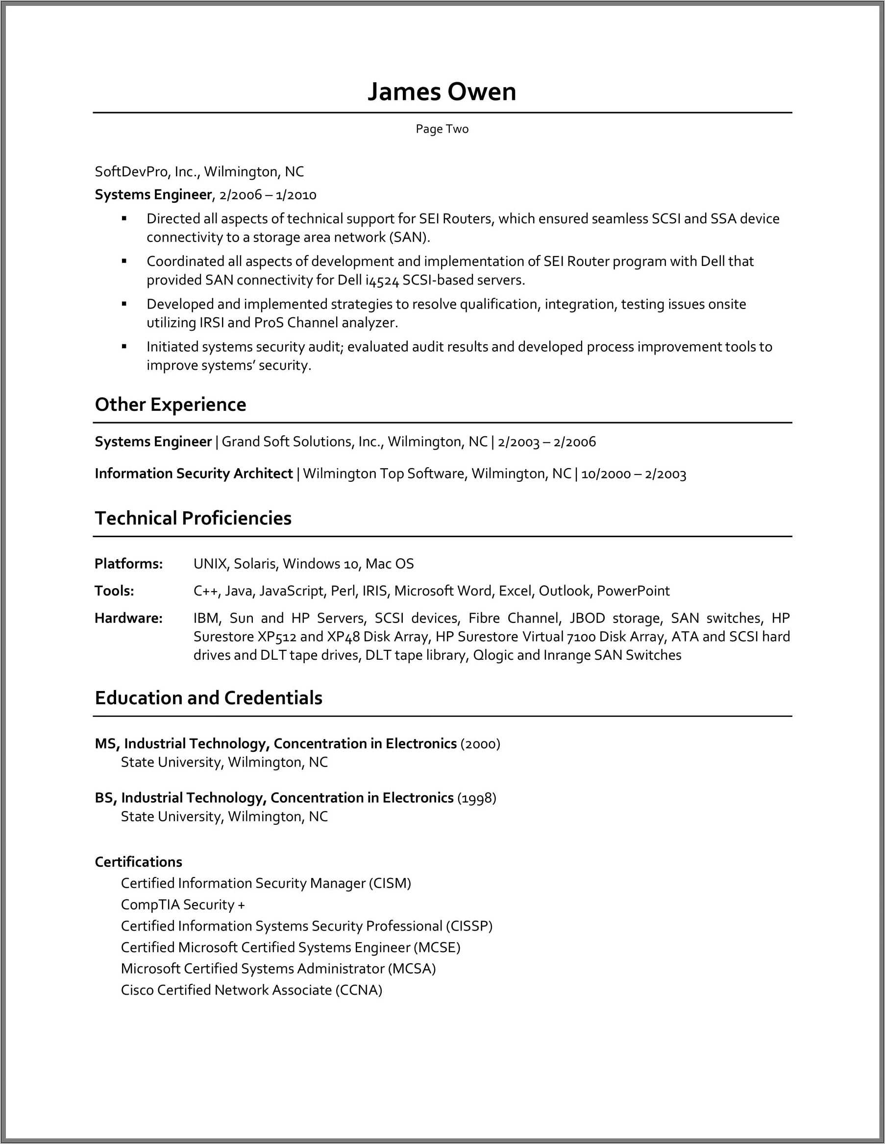 Sample Resume With Comp Tia Security Credentials - Resume Example Gallery