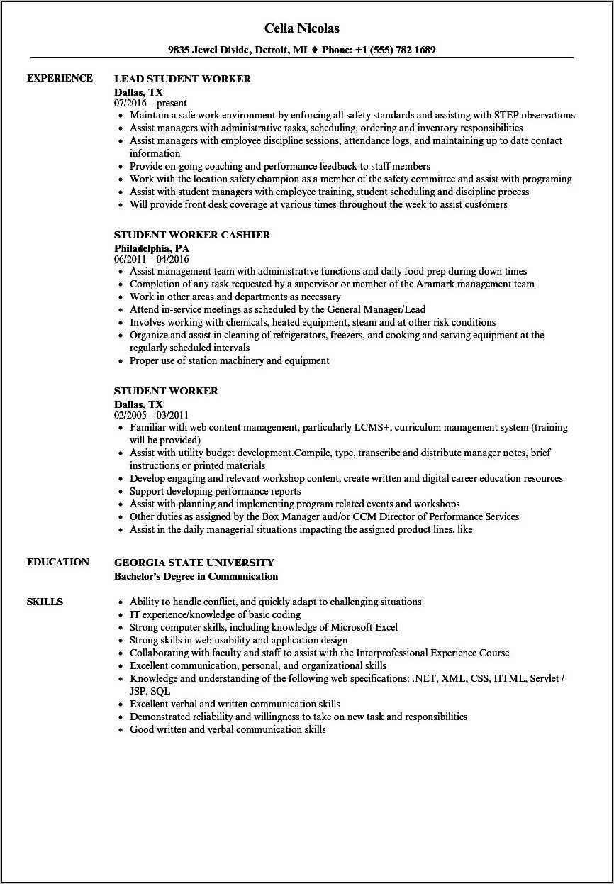 Samples Of Resumes For Older Workers - Resume Example Gallery