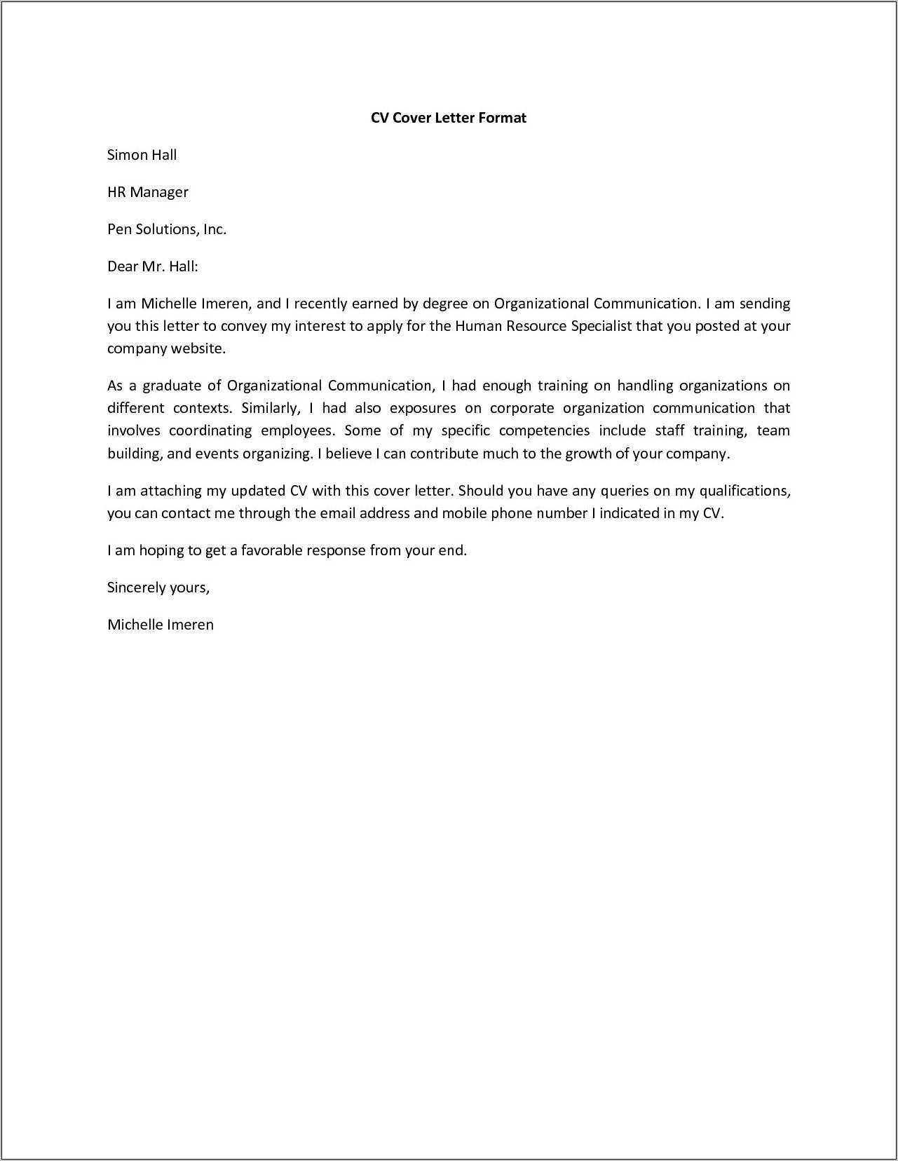 Sending A Cover Letter With Resume - Resume Example Gallery