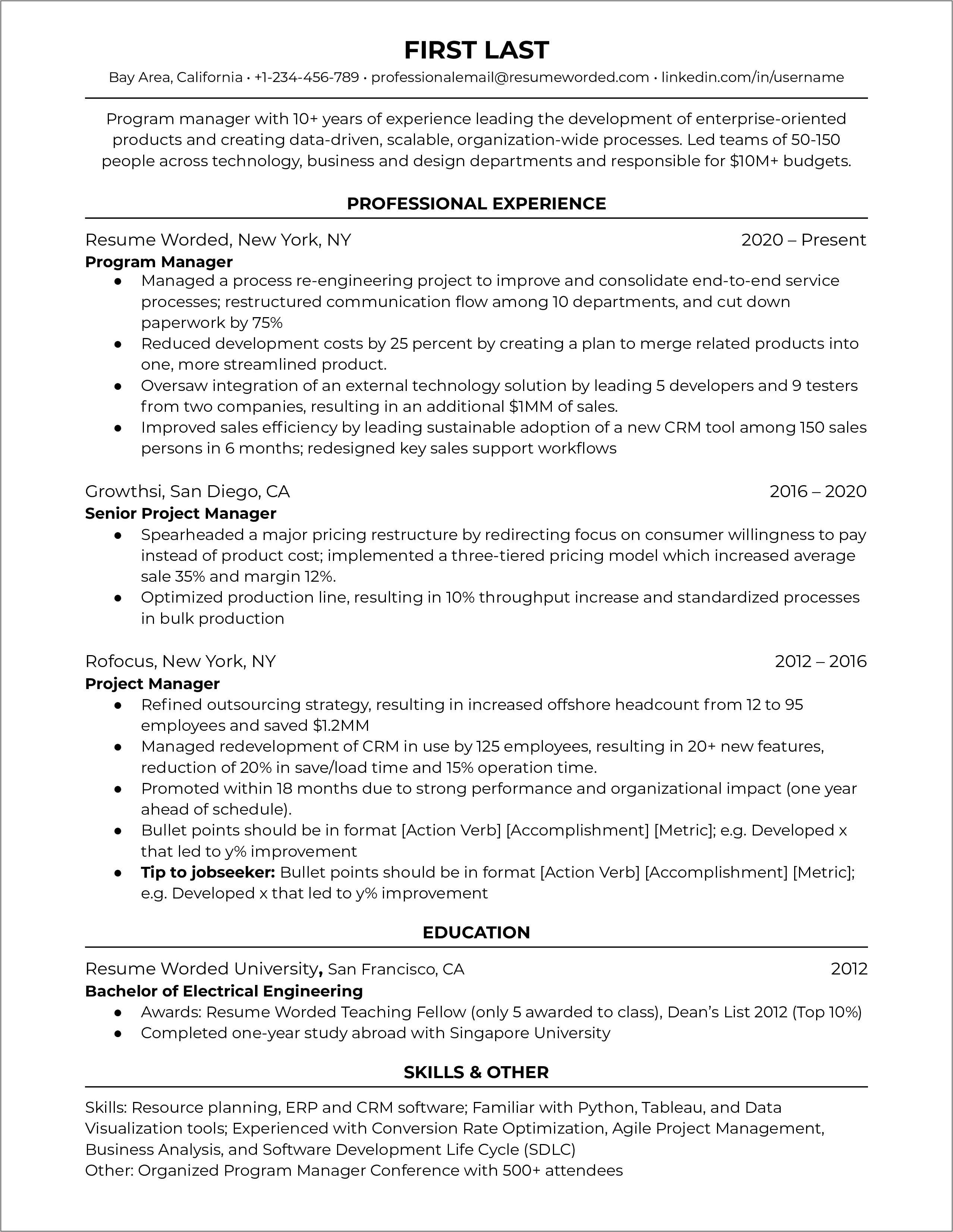 Senior Information Technology Manager Resume Sample - Resume Example ...