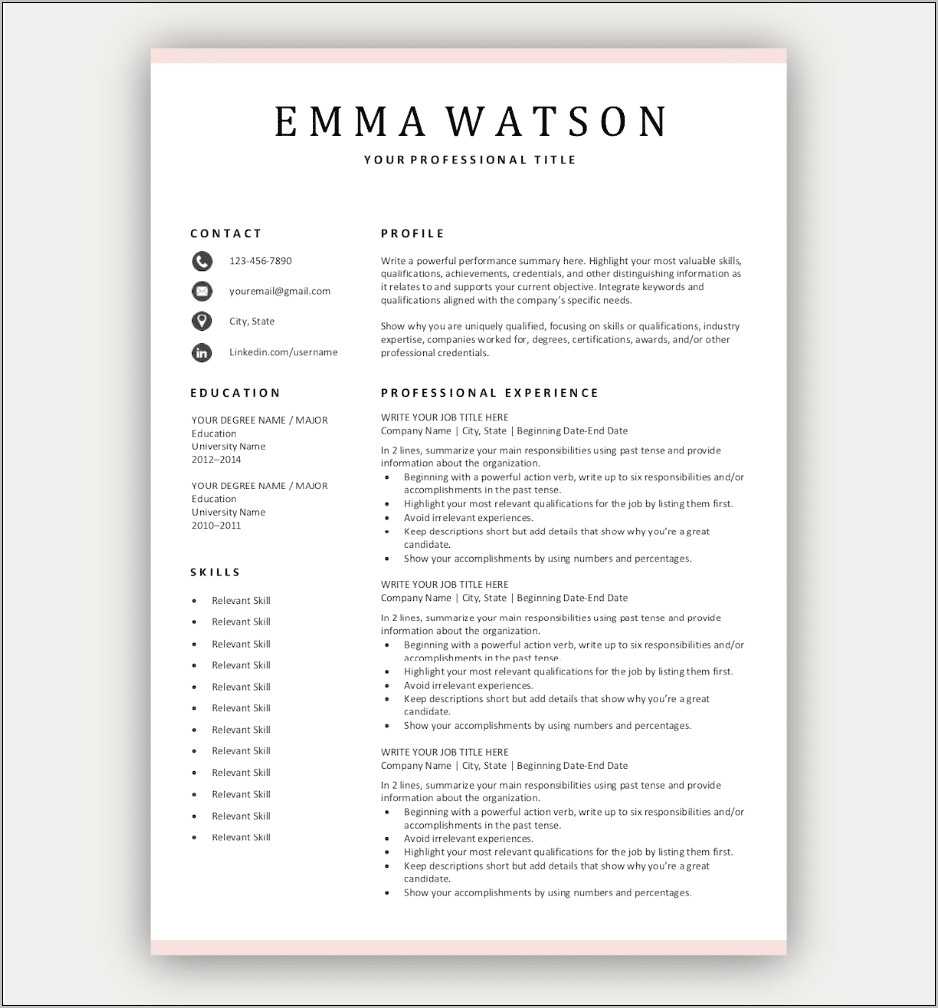 should-resume-descriptions-be-in-past-tense-resume-example-gallery