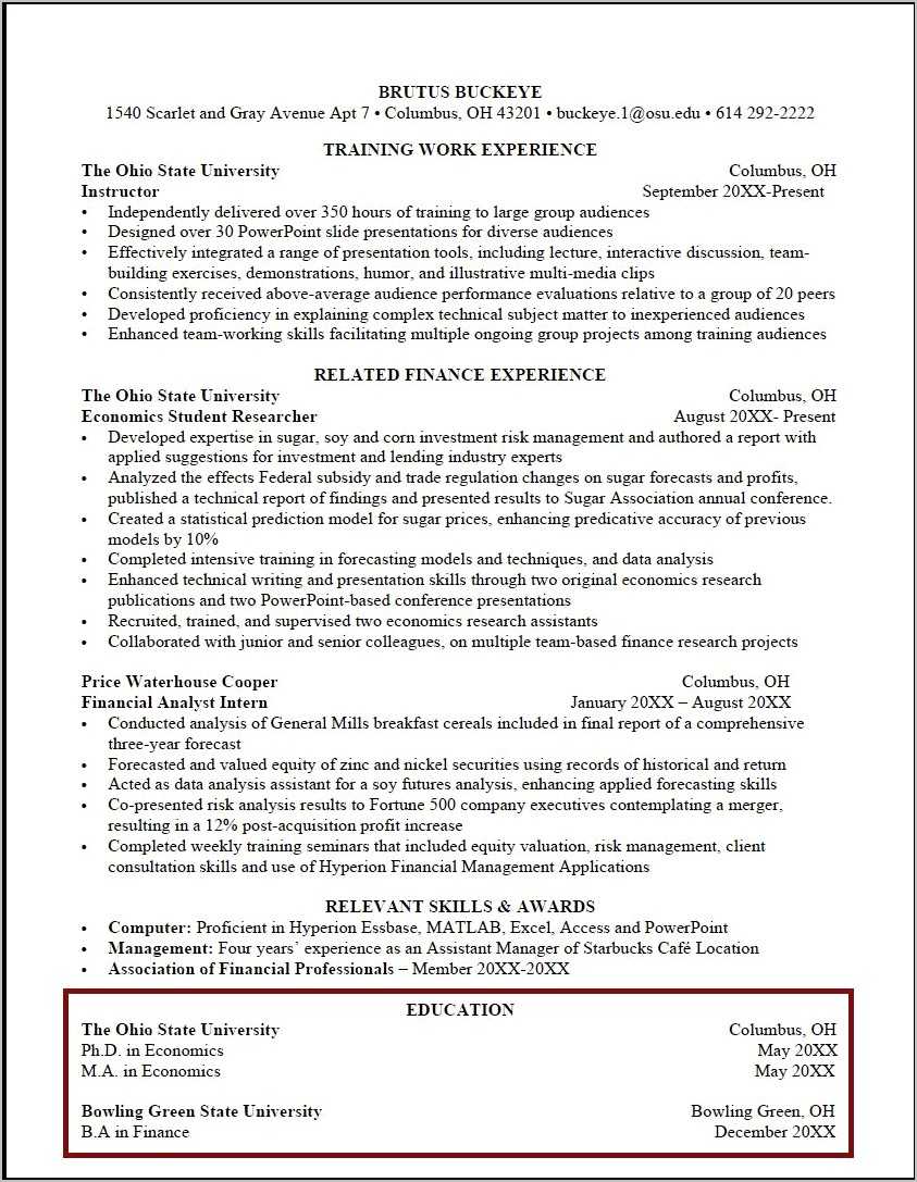 Skills At Top Or Bottom Of Resume - Resume Example Gallery