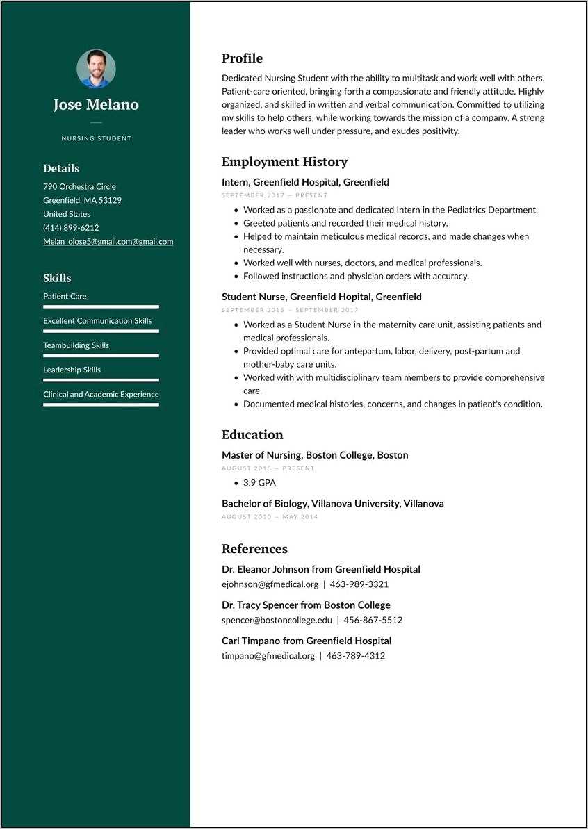 Skills Competency For Nursing Students Resume - Resume Example Gallery