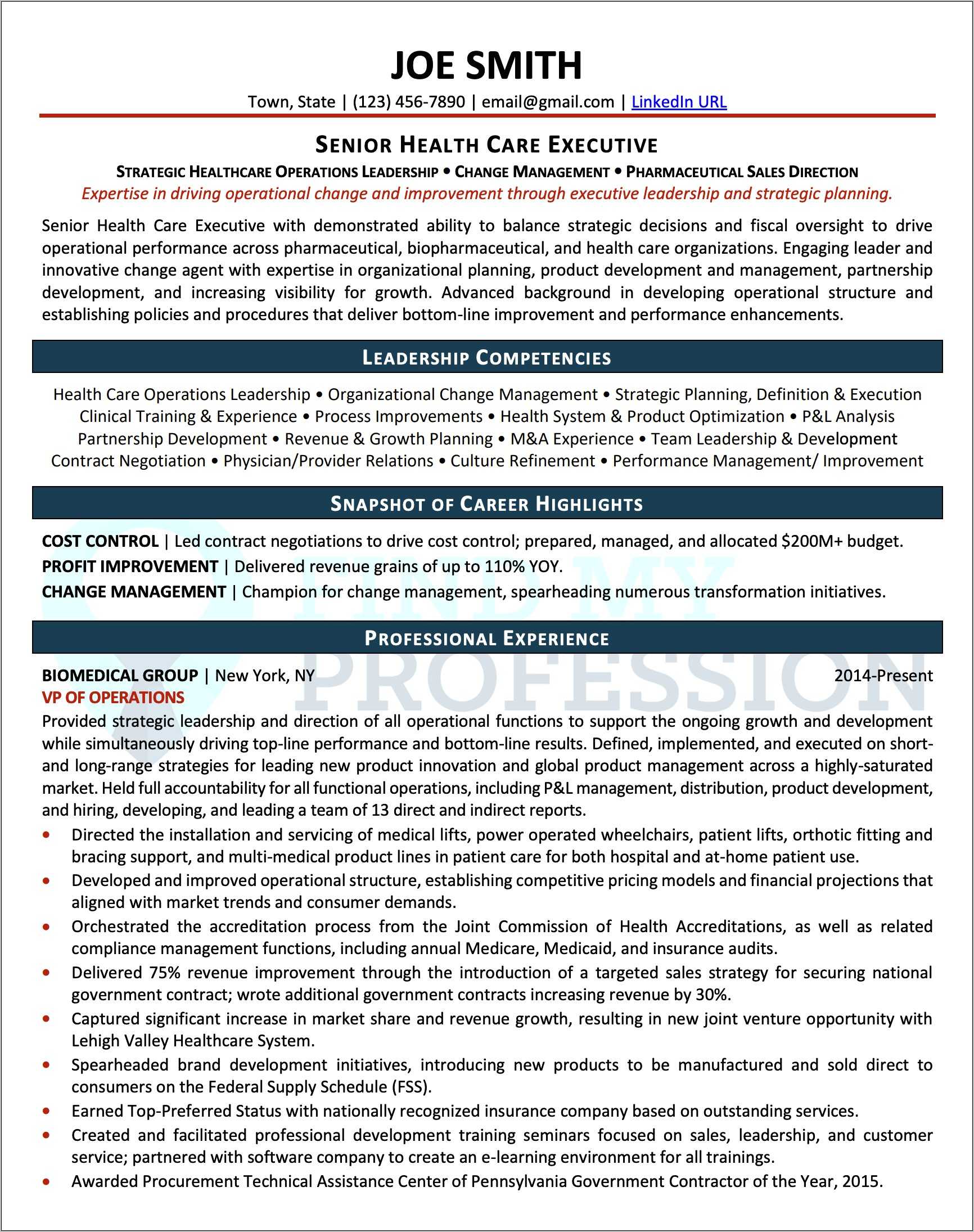 Skills To Put On A Healthcare Director Resume - Resume Example Gallery