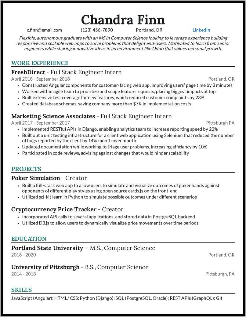 Software Engineering Student Without Experience Resume - Resume Example ...